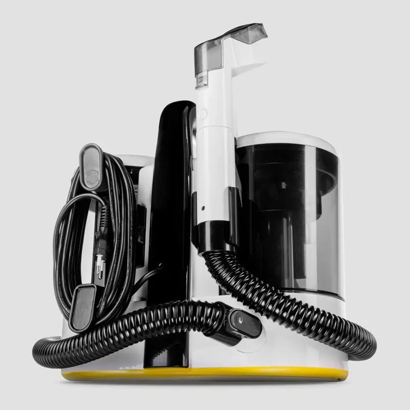 Tecnologia 3 em 1: Pulveriza Solução, Esfrega Fibras e Extrai a Sujeira Profunda