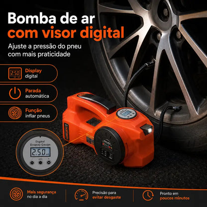 Chave de Impacto Elétrica 12V para Soltar Porcas de Roda em Segundos