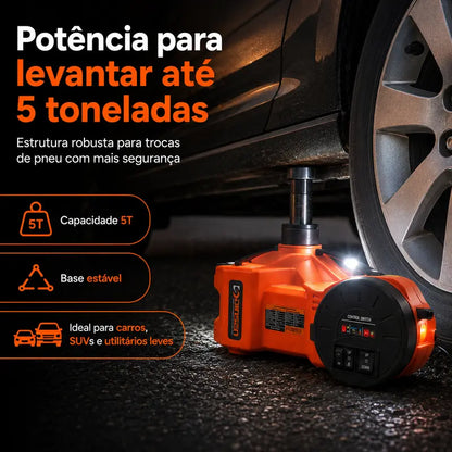 Compressor de Ar Digital Integrado para Calibragem Rápida de Pneus